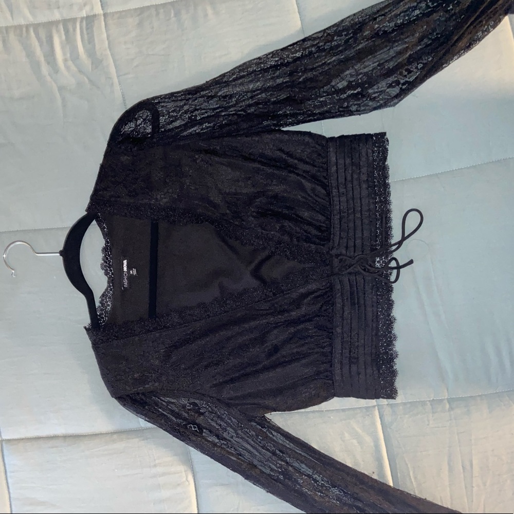 fashion nova after hours lace top